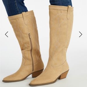 Tan Brown western heeled boots
